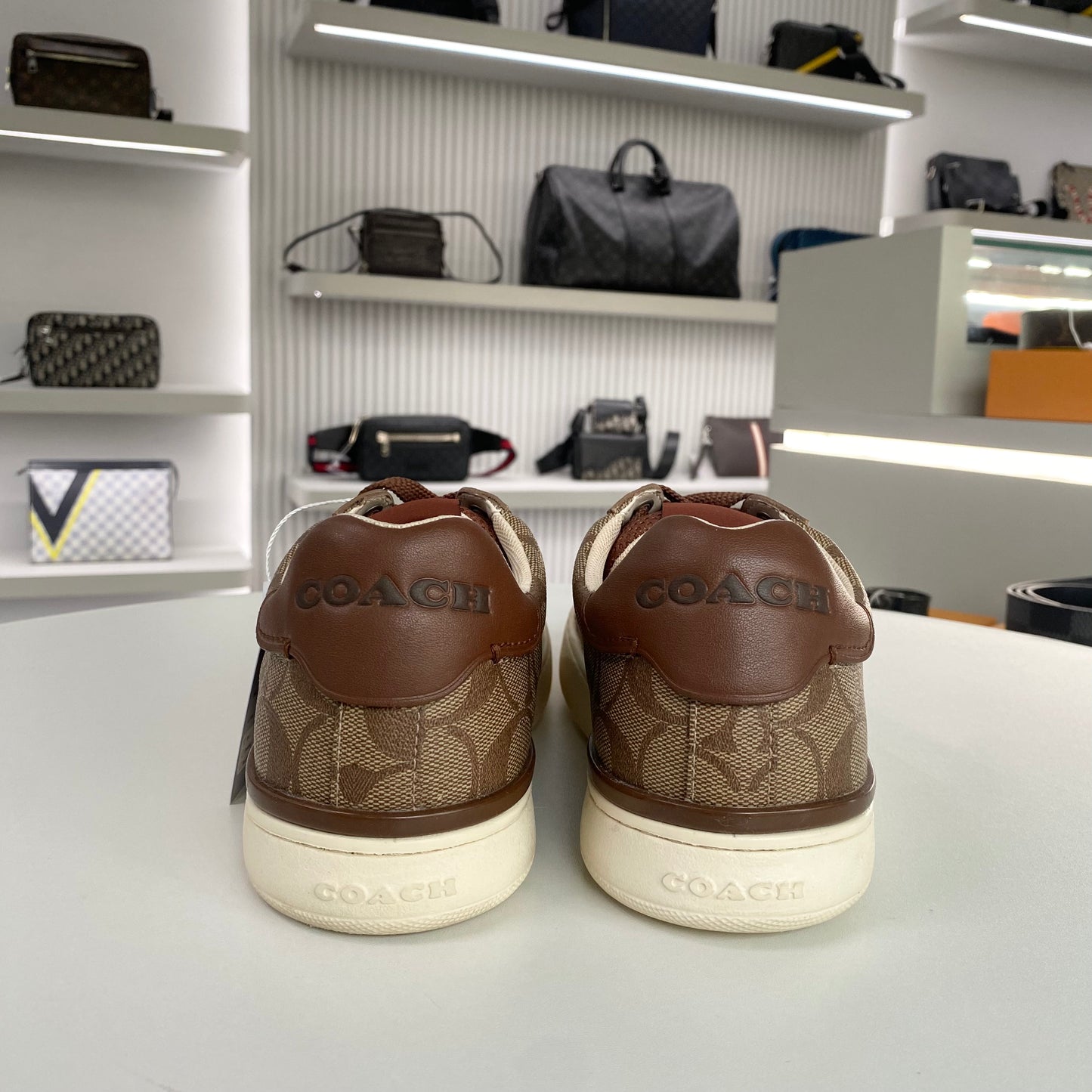 COACH SIGNATURE LOGO SNEAKERS BROWN