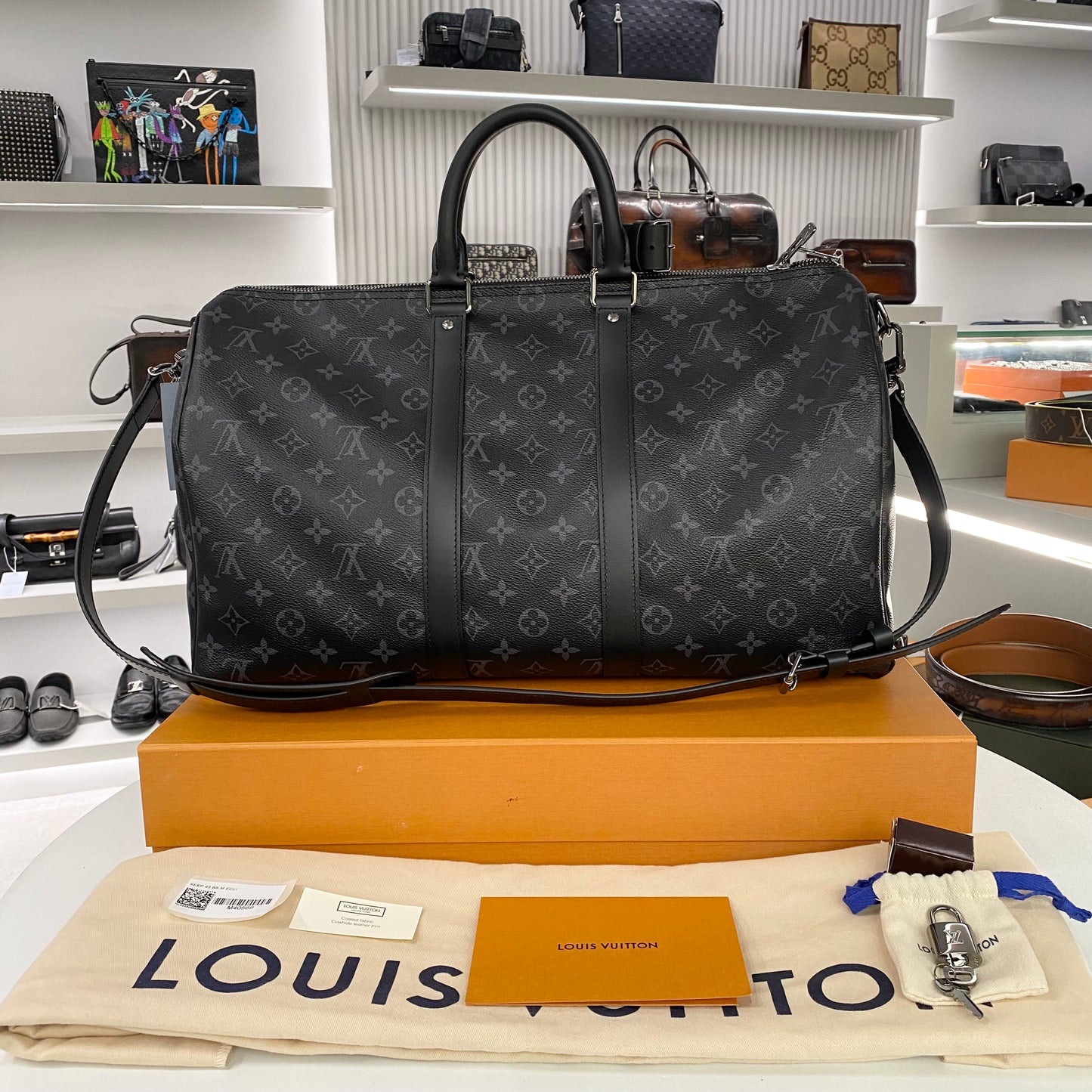 LOUIS VUITTON MONOGRAM KEEPAL 55 TRAVEL BAG