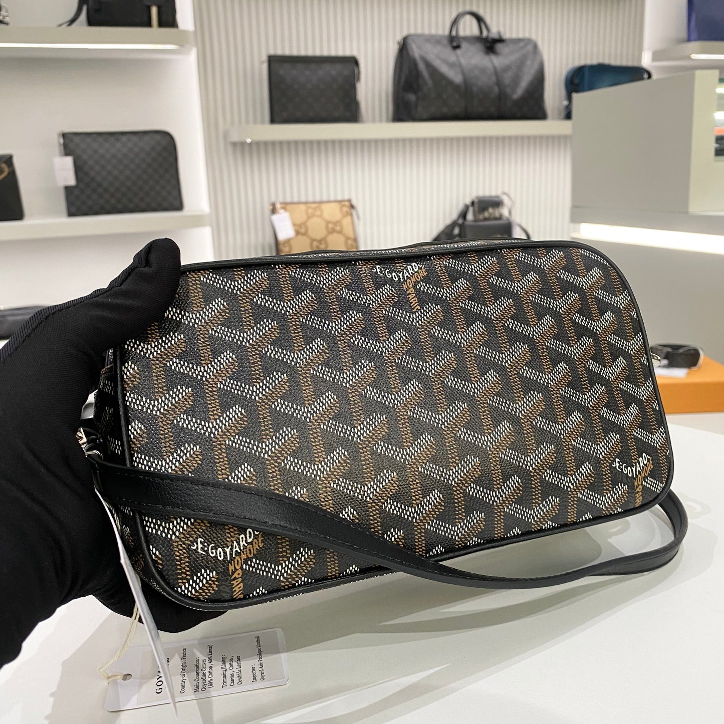 GOYARD CAP VERT PM MESSENGER BAG BLACK