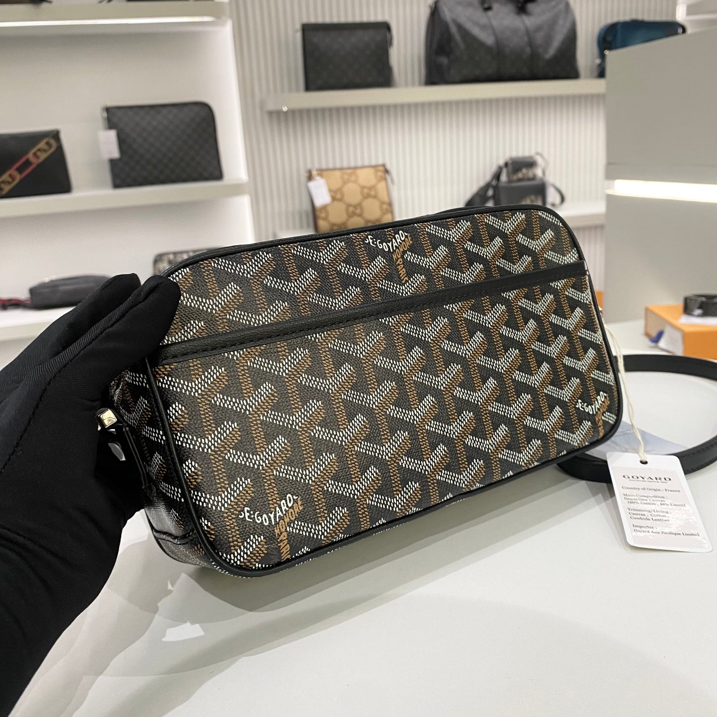 GOYARD CAP VERT PM MESSENGER BAG BLACK