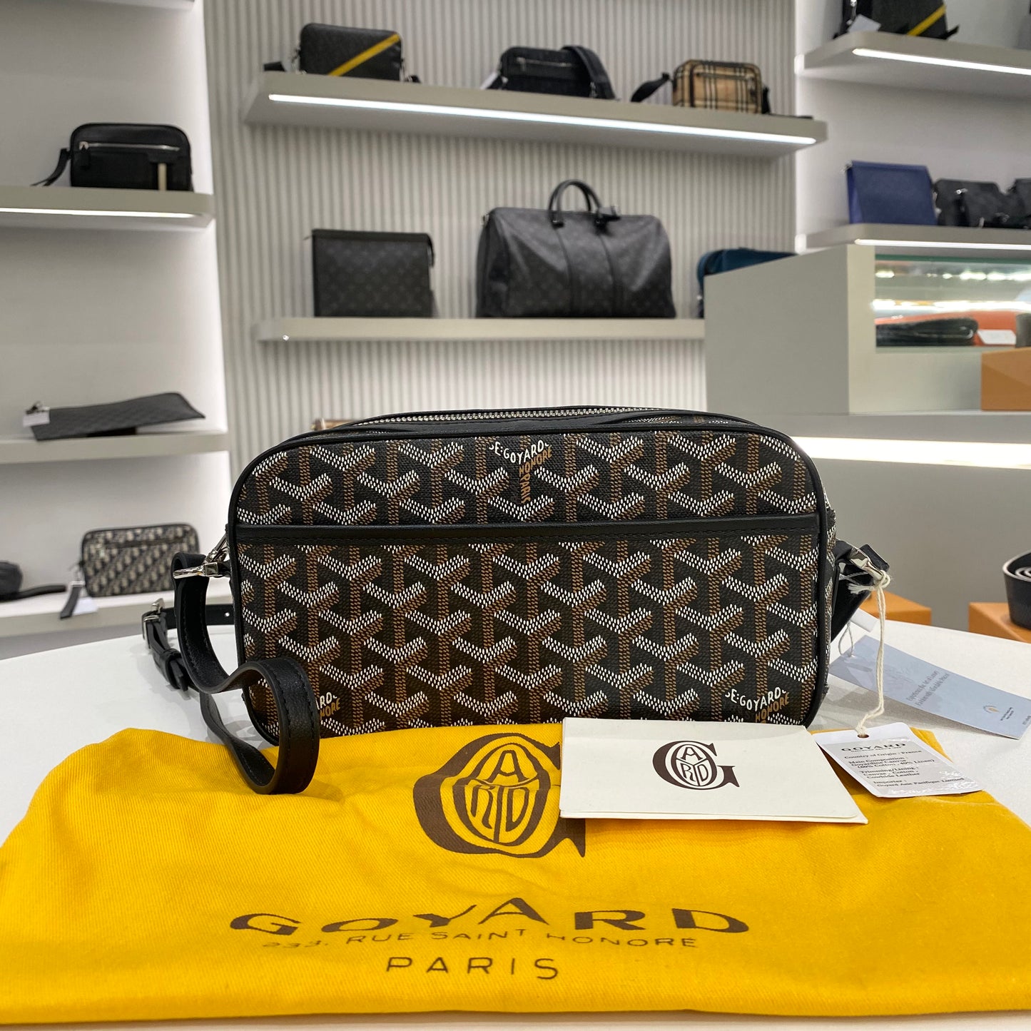 GOYARD CAP VERT PM MESSENGER BAG BLACK