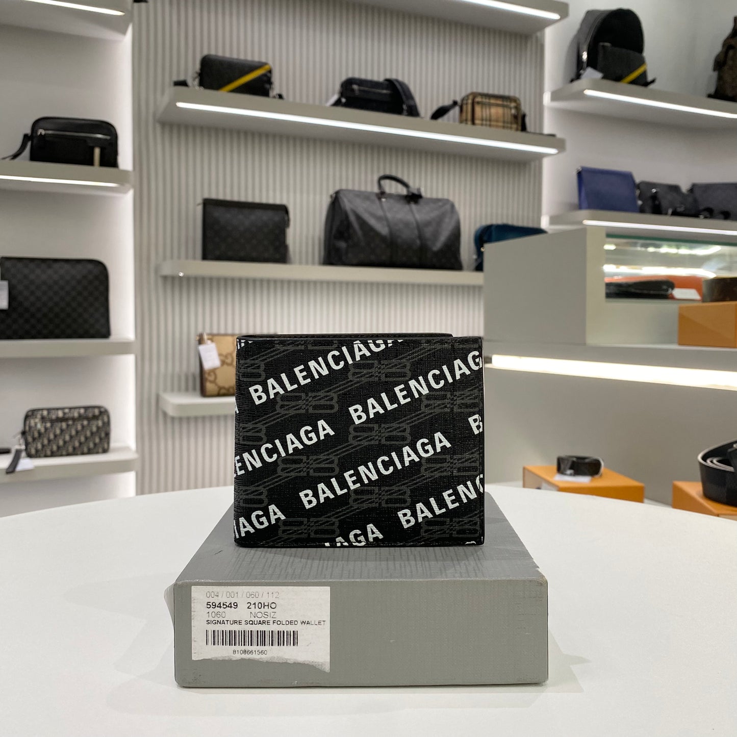 BALENCIAGA ALL OVER LOGO MULTIPLE WALLET