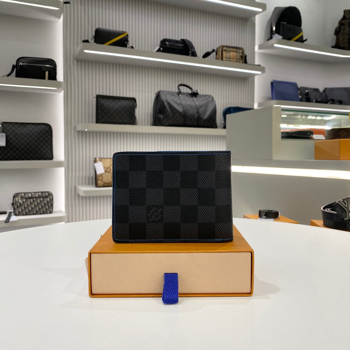 LOUIS VUITTON DAMIER BLACK BLUE WALLET