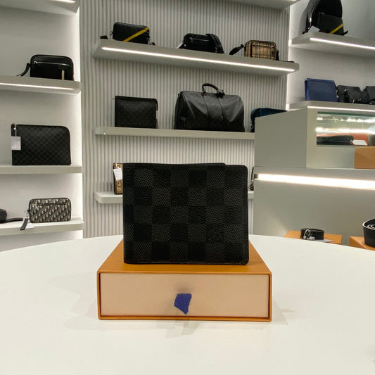 LOUIS VUITTON DAMIER MULTIPLE WALLET BLACK