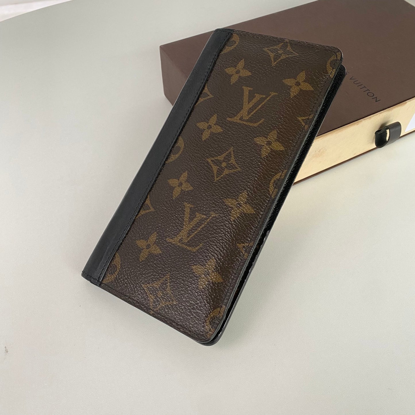 LOUIS VUITTON MACASSAR LONG WALLET BROWN