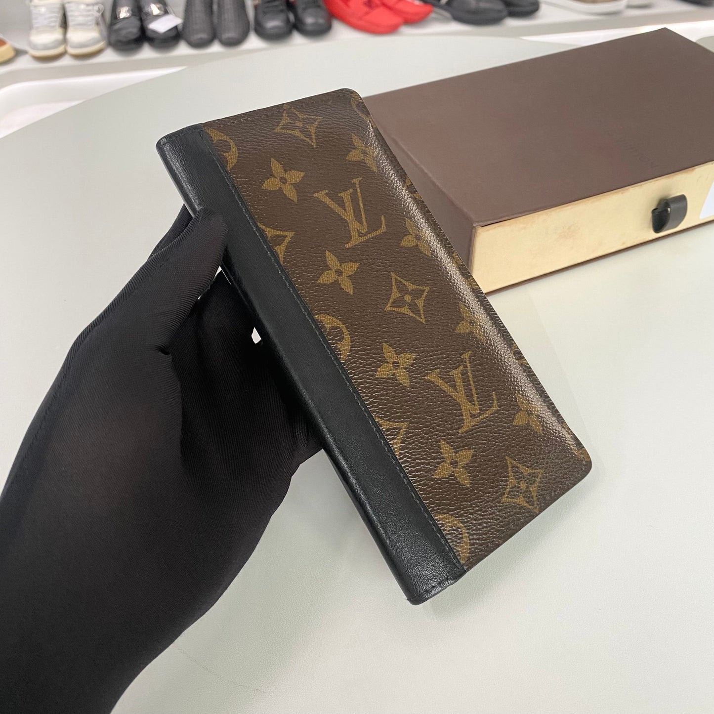 LOUIS VUITTON MACASSAR LONG WALLET BROWN