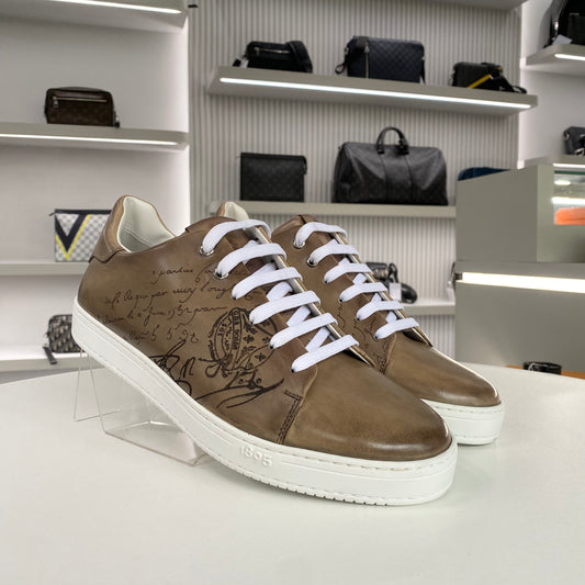 BERLUTI PALERMO 2 LOW SNEAKERS BROWN