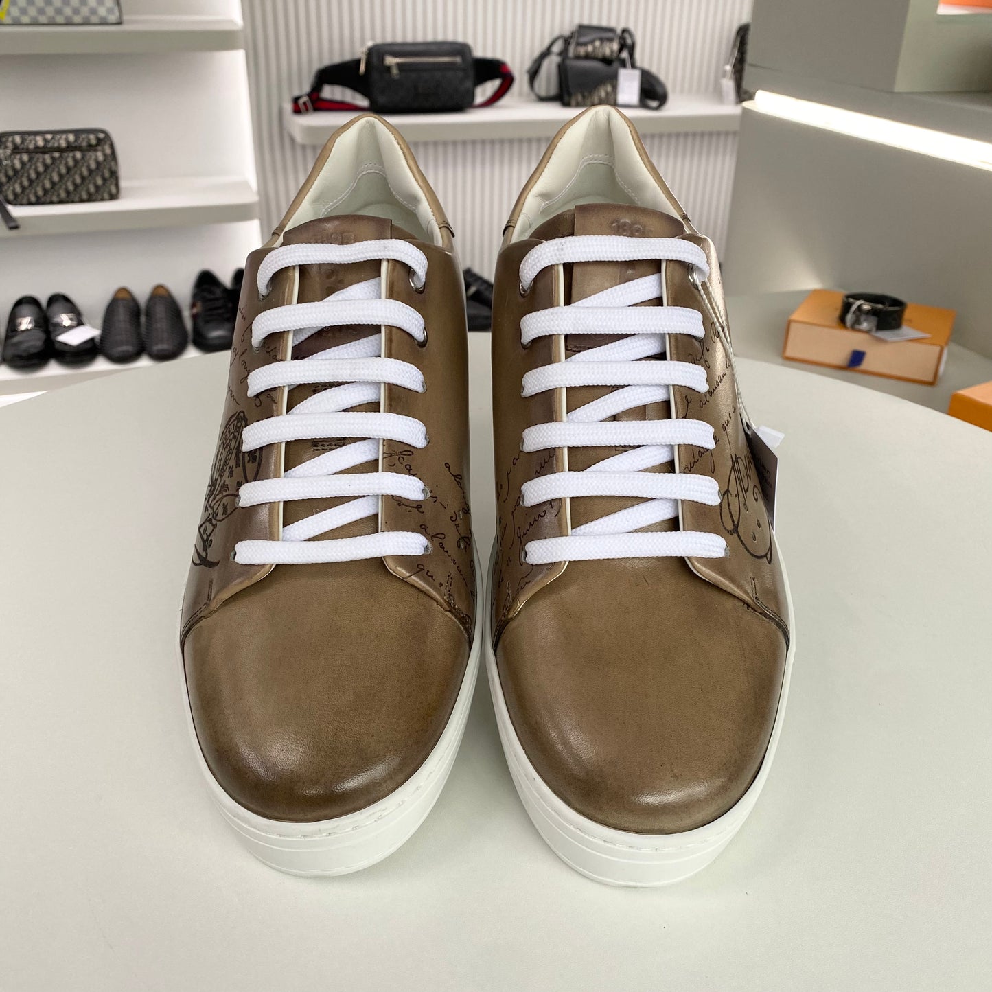 BERLUTI PALERMO 2 LOW SNEAKERS BROWN