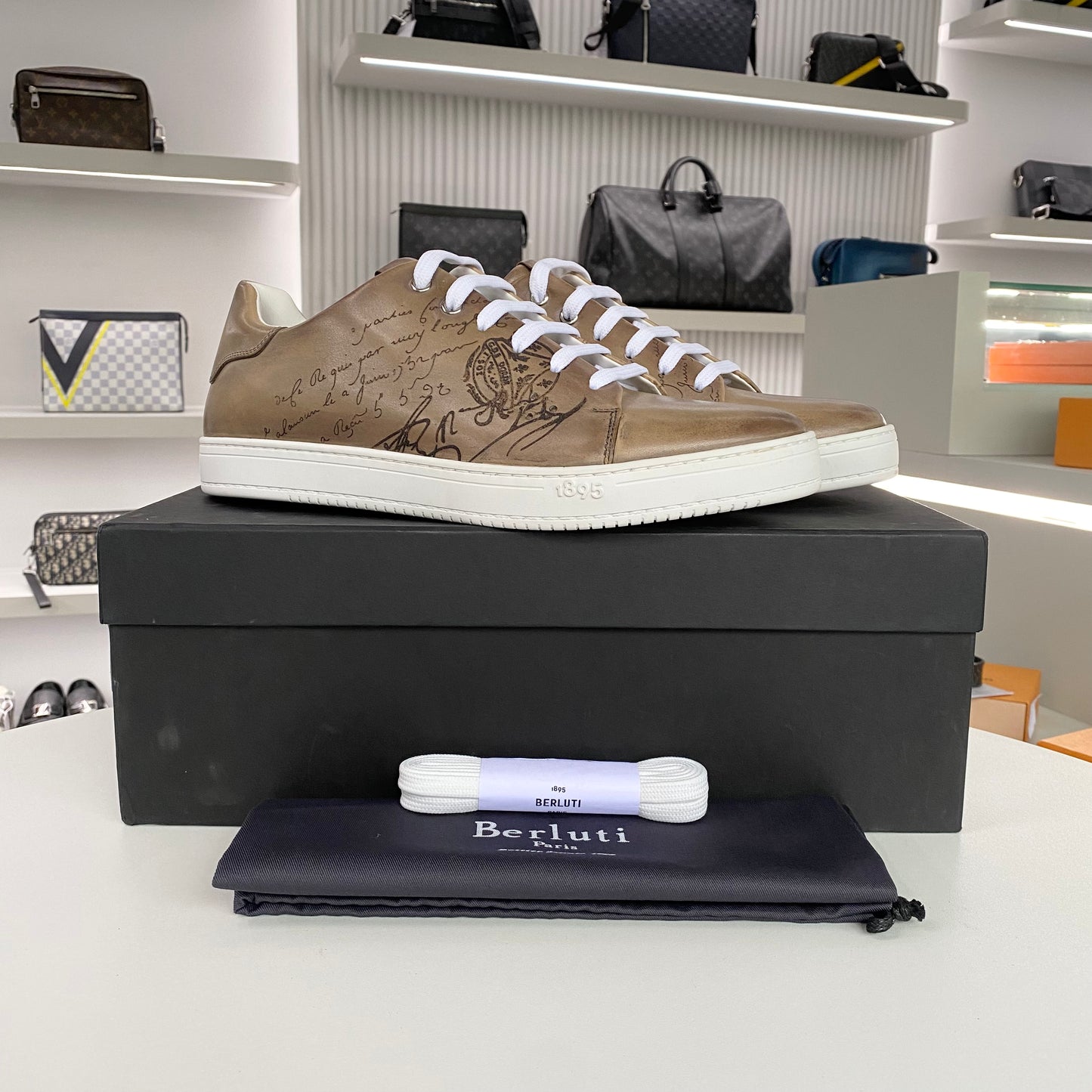 BERLUTI PALERMO 2 LOW SNEAKERS BROWN