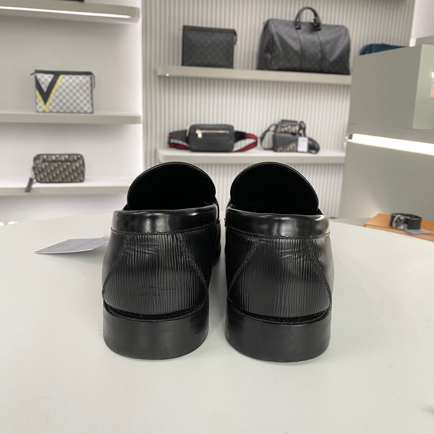 LOUIS VUITTON MAJOR EPI LEATHER LOAFERS BLACK