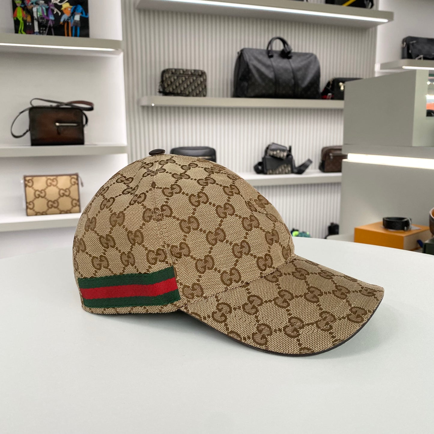 GUCCI GG SUPREME BASEBALL CAP BROWN