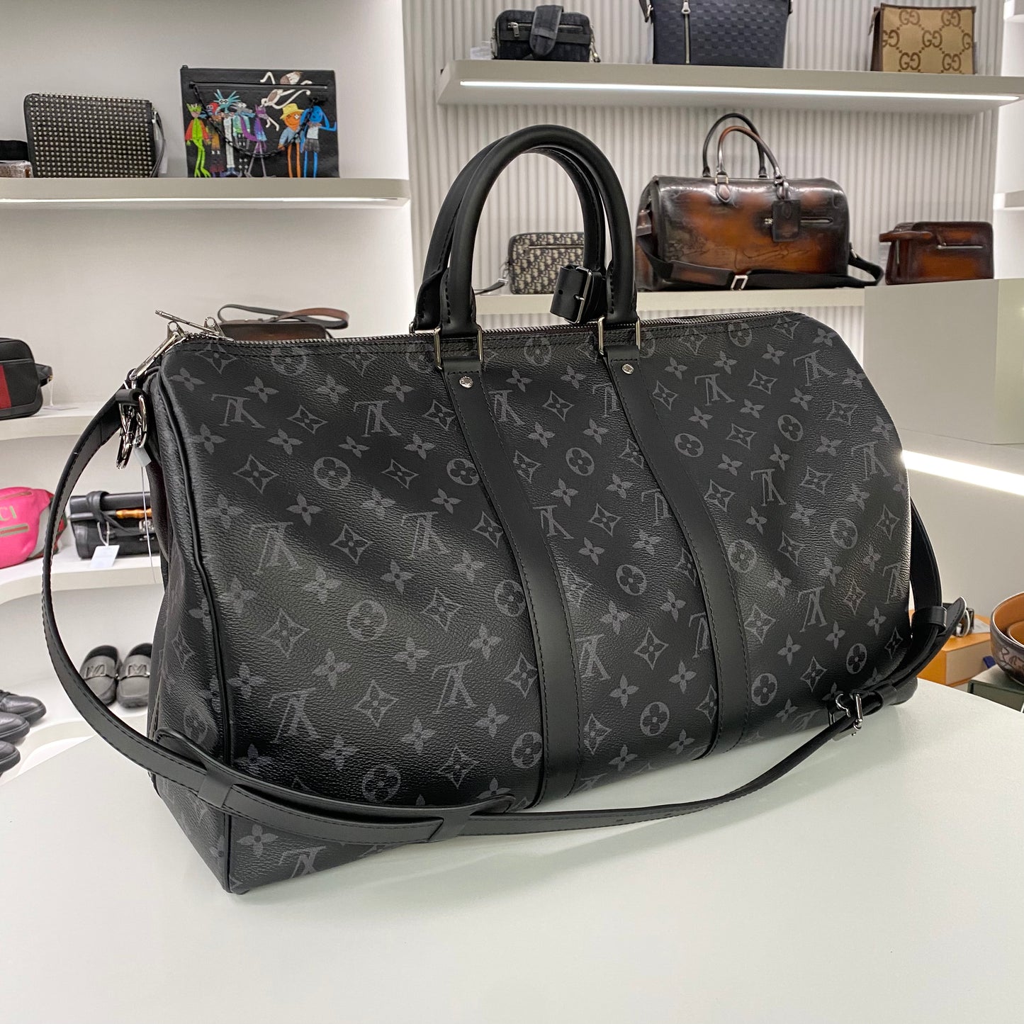 LOUIS VUITTON MONOGRAM KEEPAL 55 TRAVEL BAG