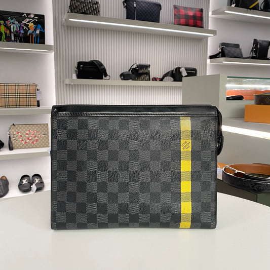 LOUIS VUITTON DAMIER BLACK/YELLOW POCHETTE VOYAGE