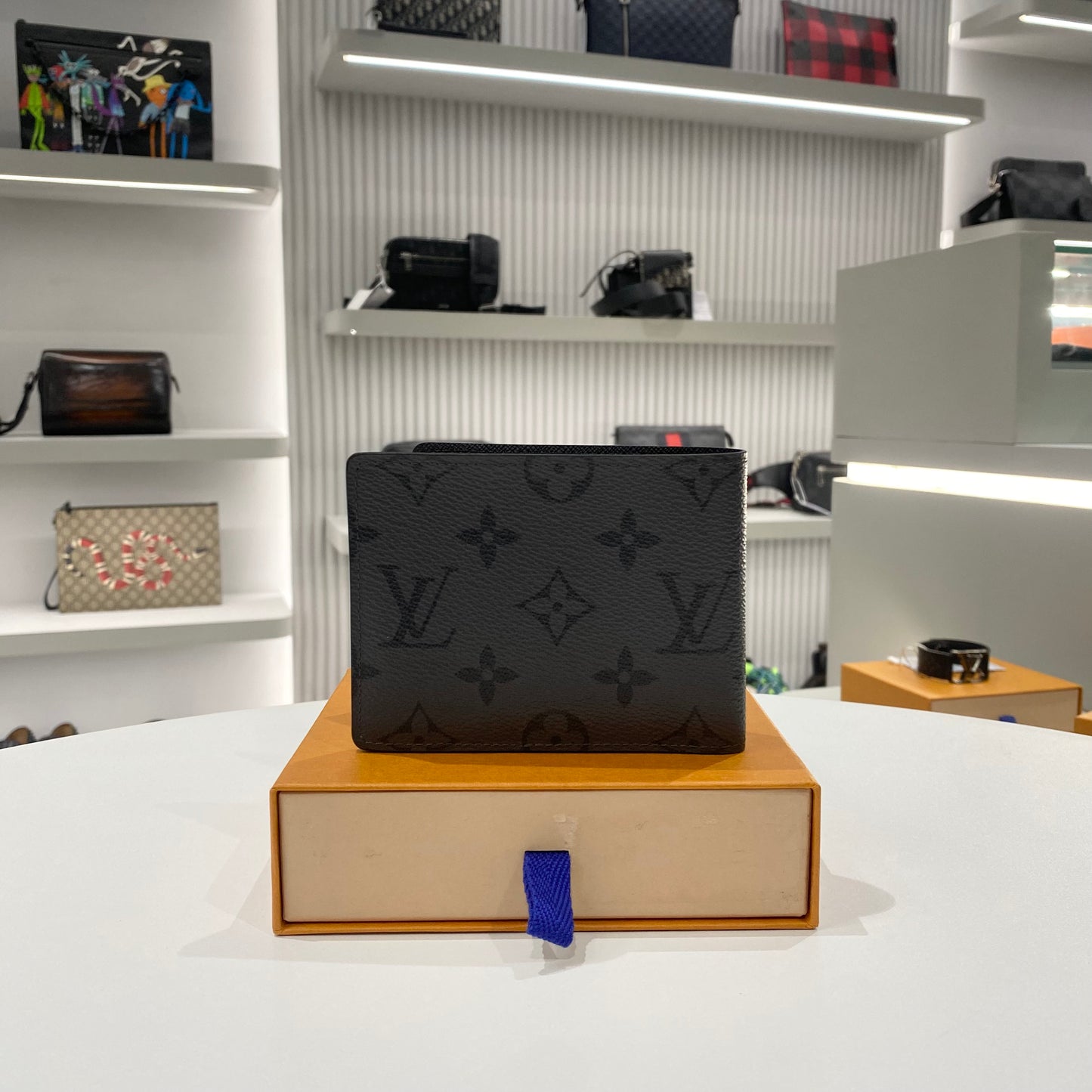 LOUIS VUITTON MONOGRAM ECLIPSE GREY WALLET