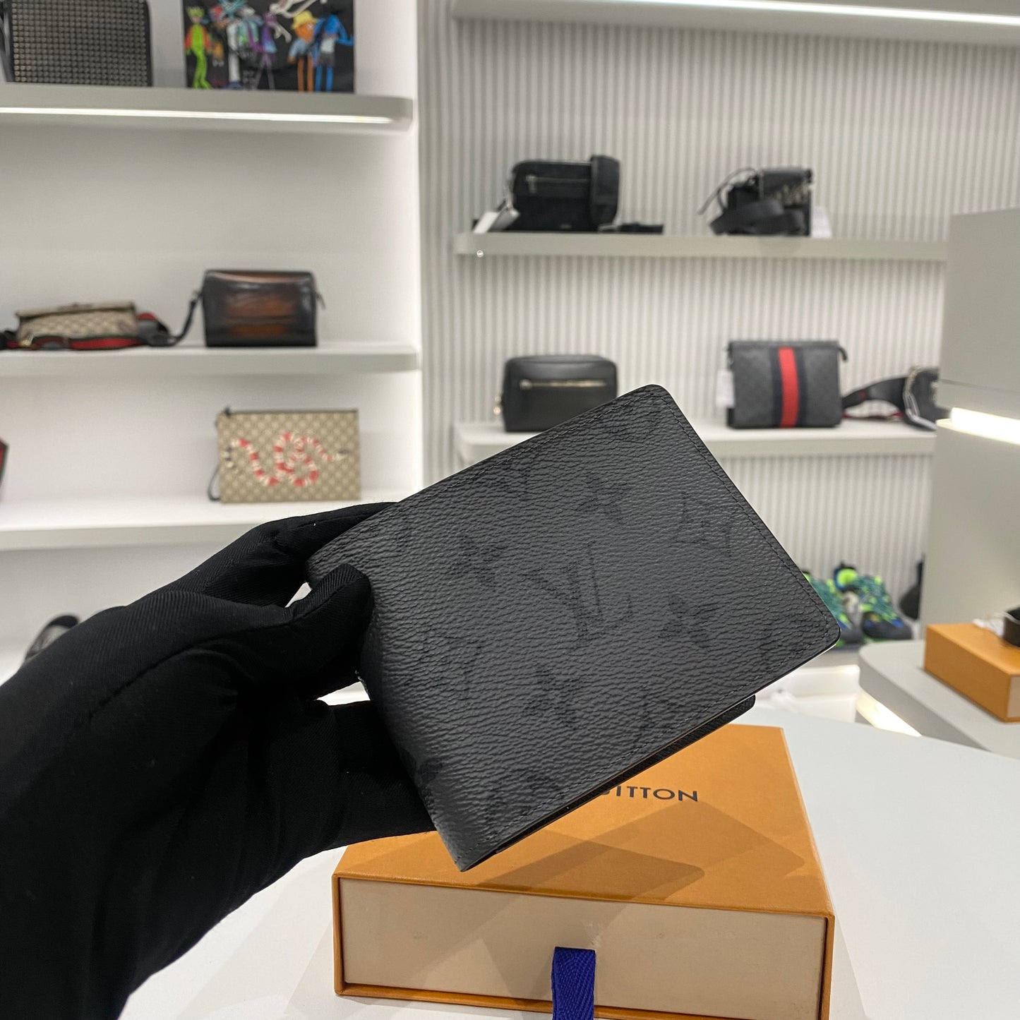 LOUIS VUITTON MONOGRAM ECLIPSE GREY WALLET