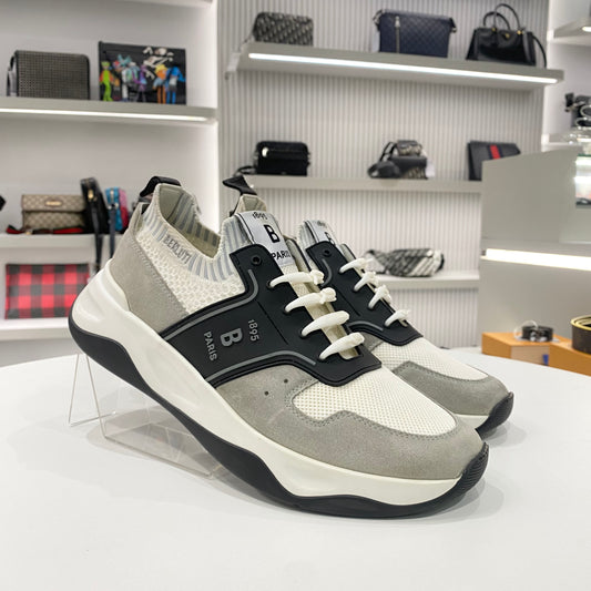 BERLUTI LOGO SNEAKERS GREY