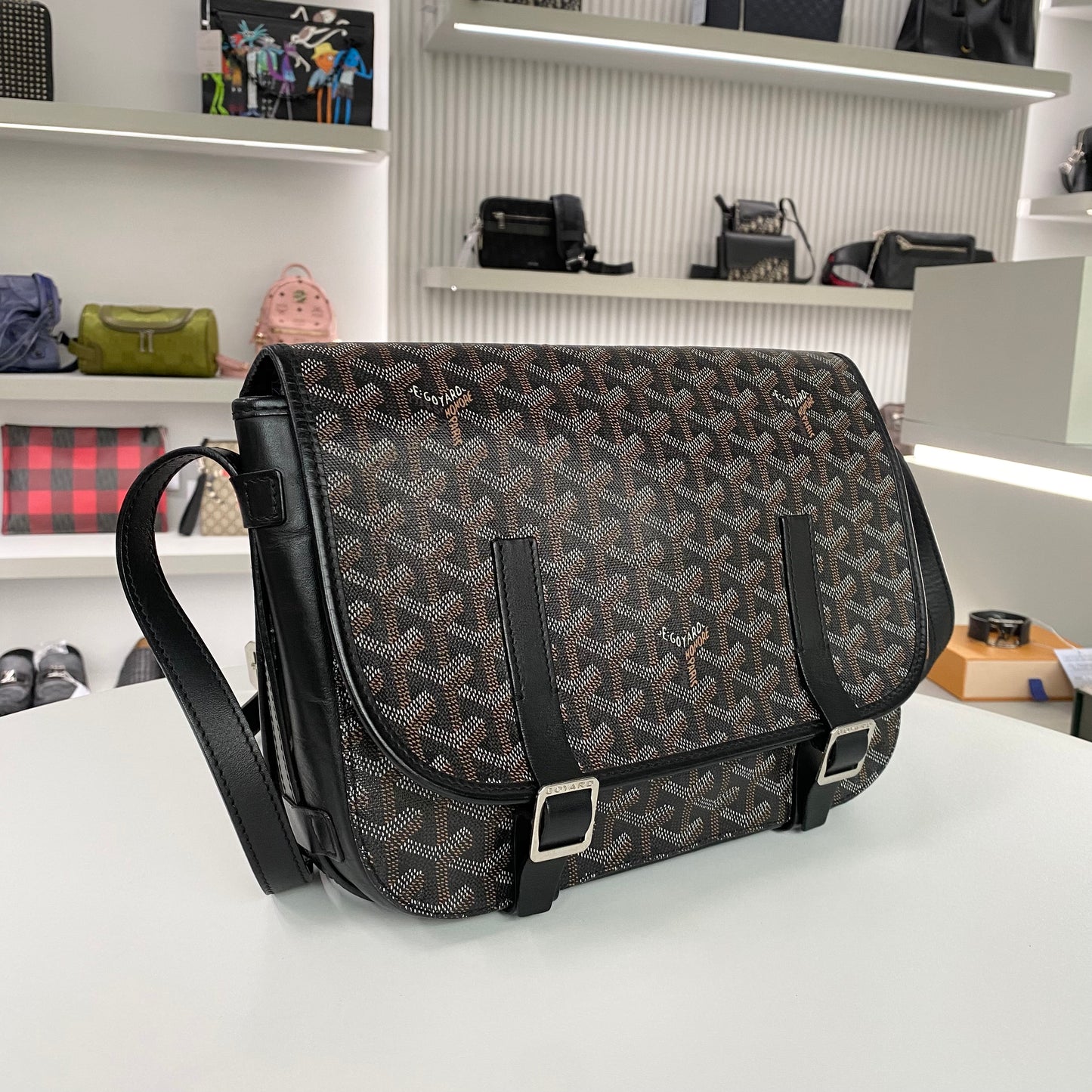 GOYARD BELVEDERE MESSENGER BAG