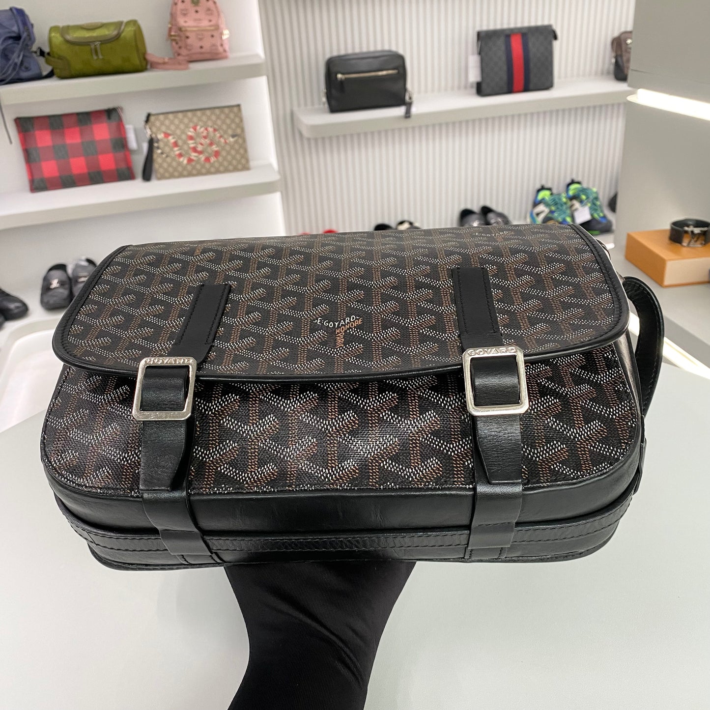 GOYARD BELVEDERE MESSENGER BAG