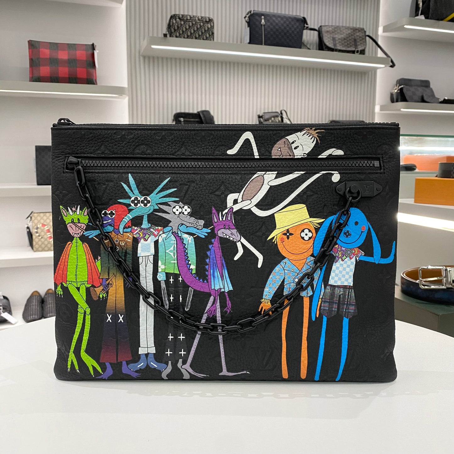 LOUIS VUITTON A4 VIRGIL ABLOH FRIENDS POCHETTE BLACK