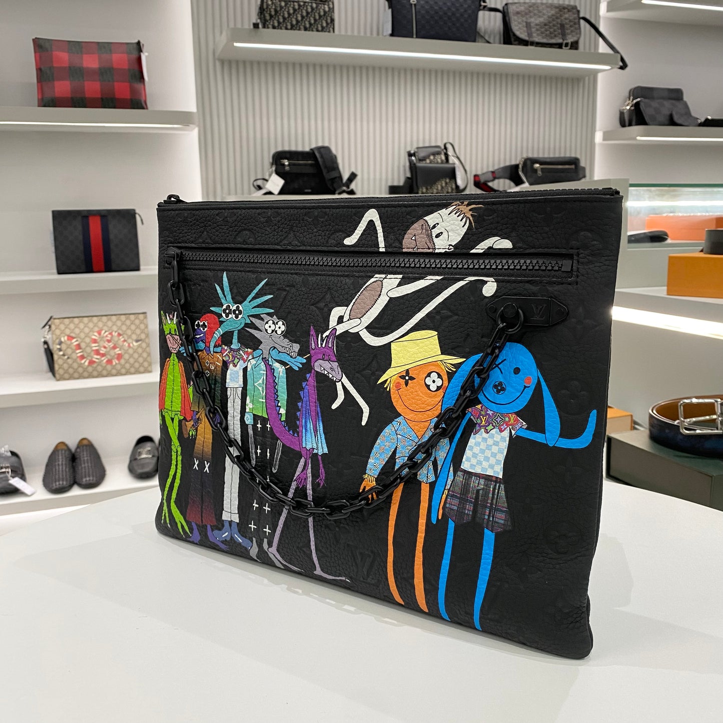 LOUIS VUITTON A4 VIRGIL ABLOH FRIENDS POCHETTE BLACK