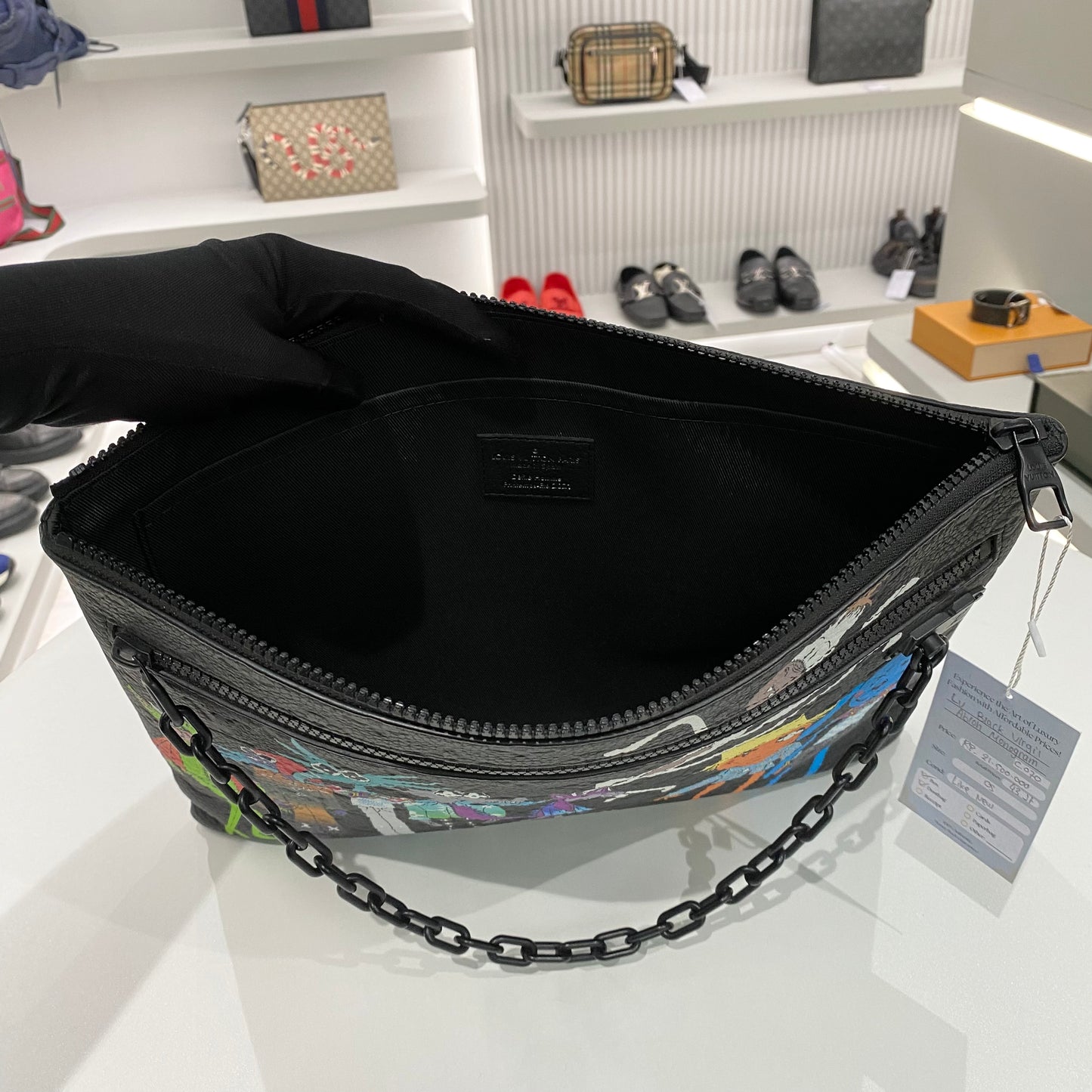 LOUIS VUITTON A4 VIRGIL ABLOH FRIENDS POCHETTE BLACK