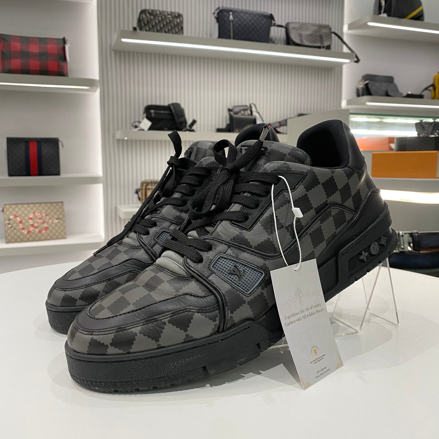 LOUIS VUITTON NIGO 2 DAMIER SNEAKERS BLACK