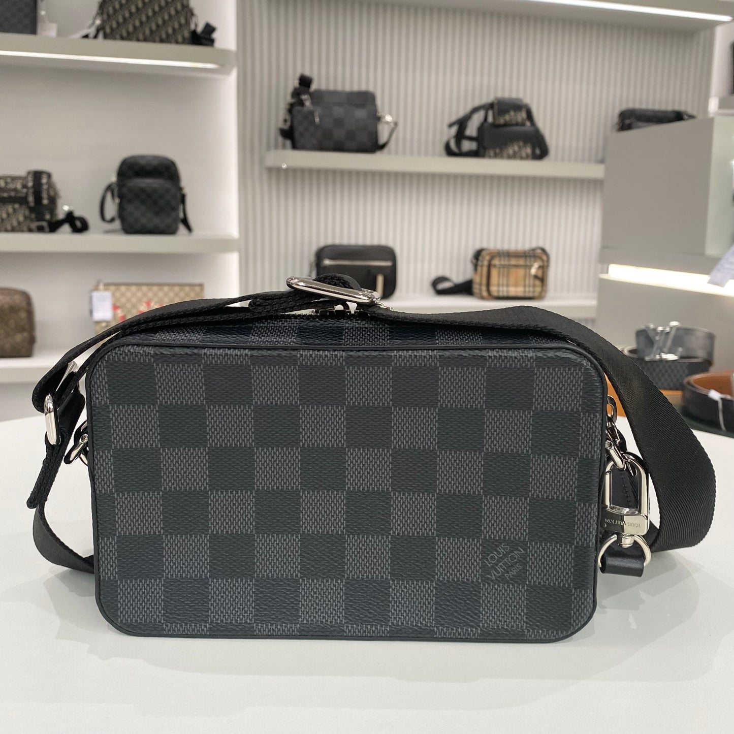 LOUIS VUITTON DAMIER ALPHA CROSS BODY BAGS BLACK